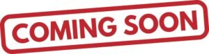 Coming soon stamp icon isolated on white background . Red coming soon stamp label . Vector