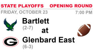 gbe bartlett football playoffs prelim round 2026 10 23